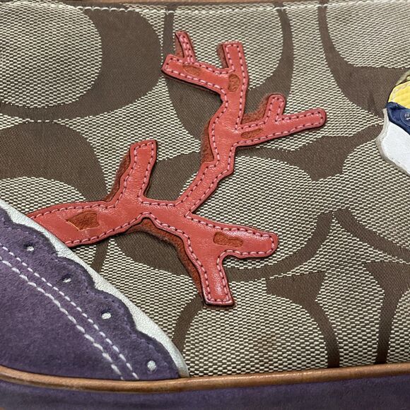 Coach VTG Coral Fish Appliqué Mini Bag & Key Ring Limited Edition H05Q-1491 - Picture 11 of 16